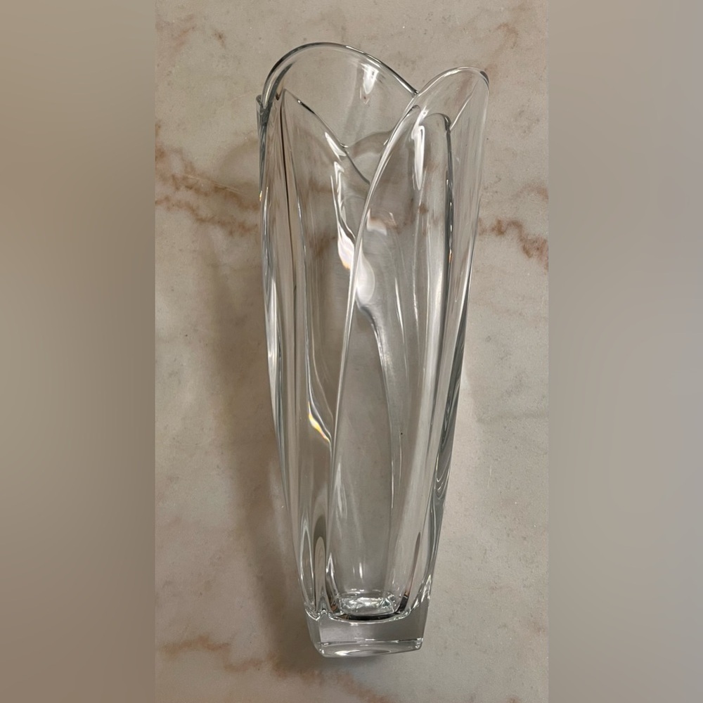 Vintage Globus Crystal Tulip Shape Bohemian Vase Elegant HIGH Quality HEAVY